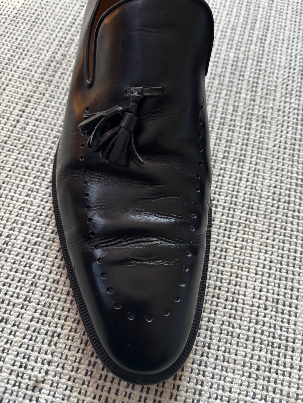 Gucci Black Leather Tassel Loafers - Picture 7 of 14